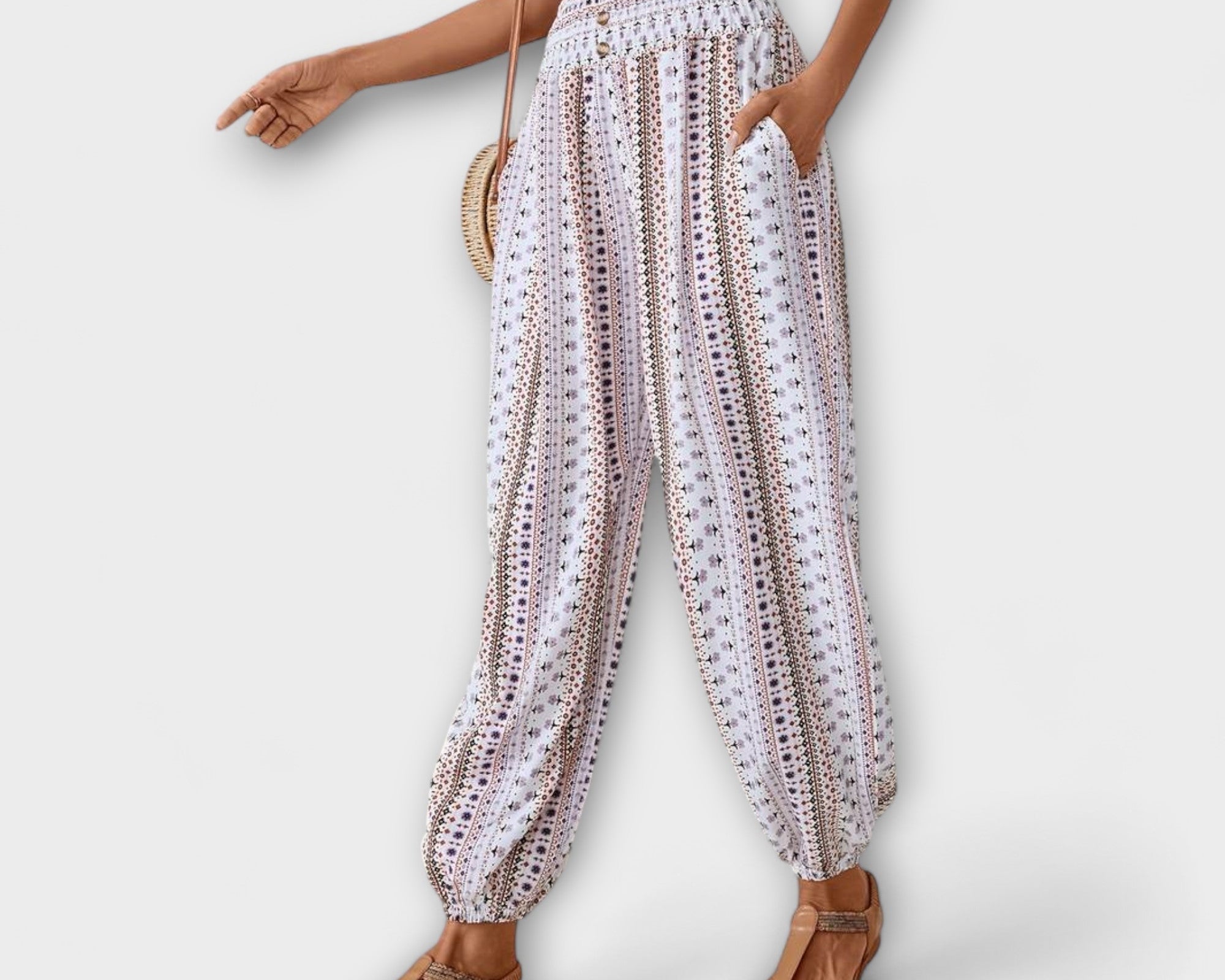 Scarlett - Kalhoty s etnickým vzorem