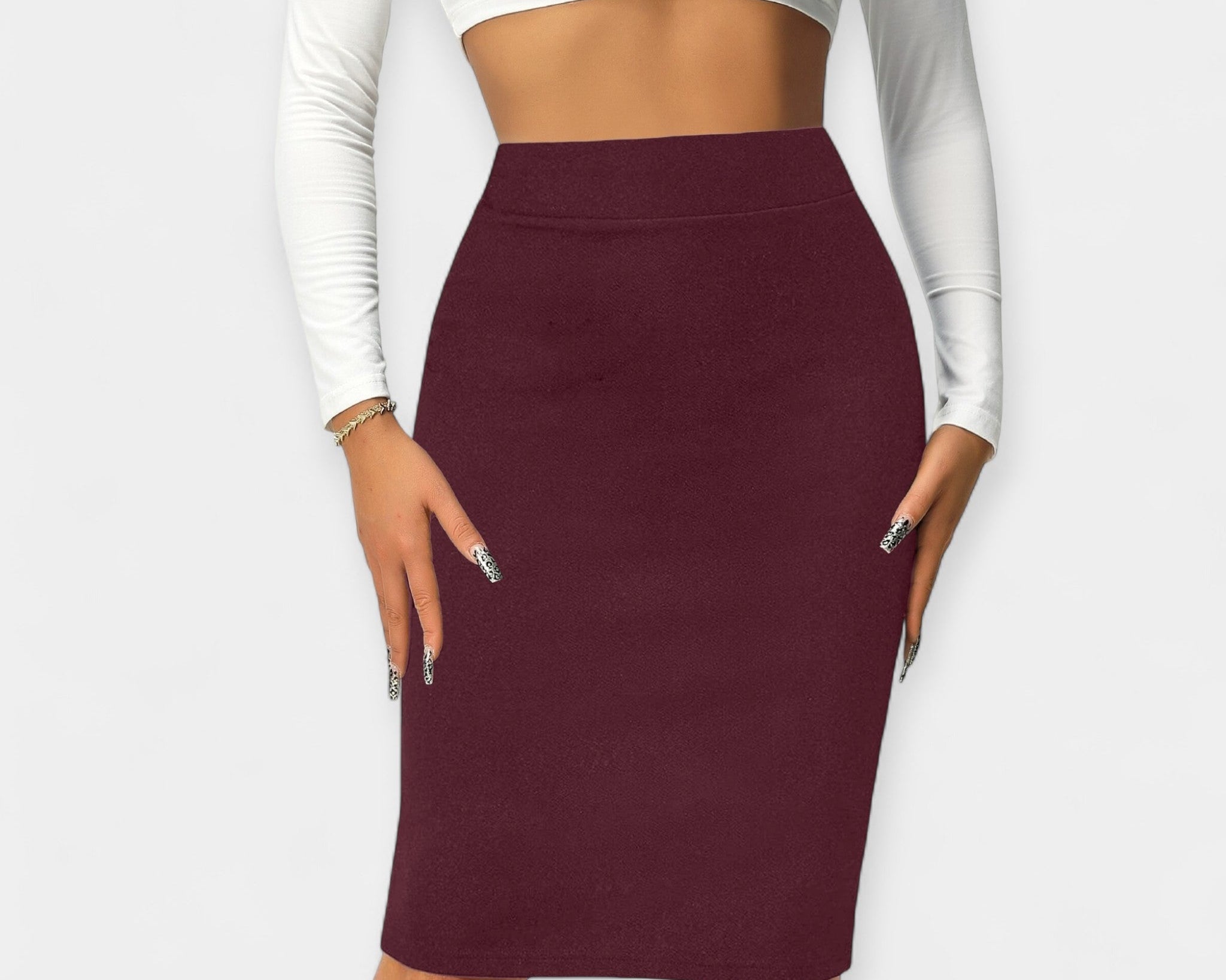 Vysoká kancelářská sukně