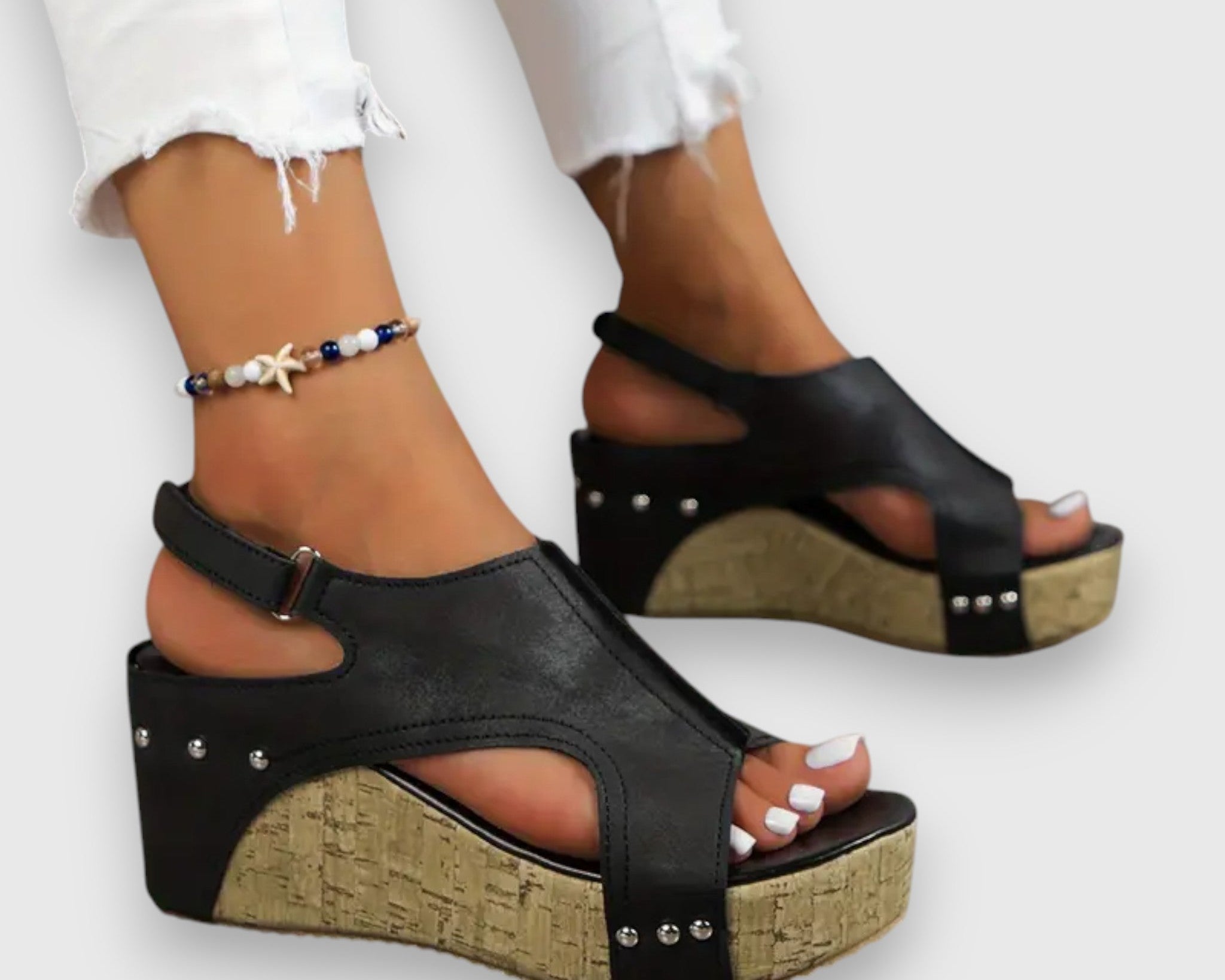 Mia – Vintage sandály na platformě