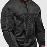 Dawson - Svetr s dlouhým rukávem Henley s pruhy