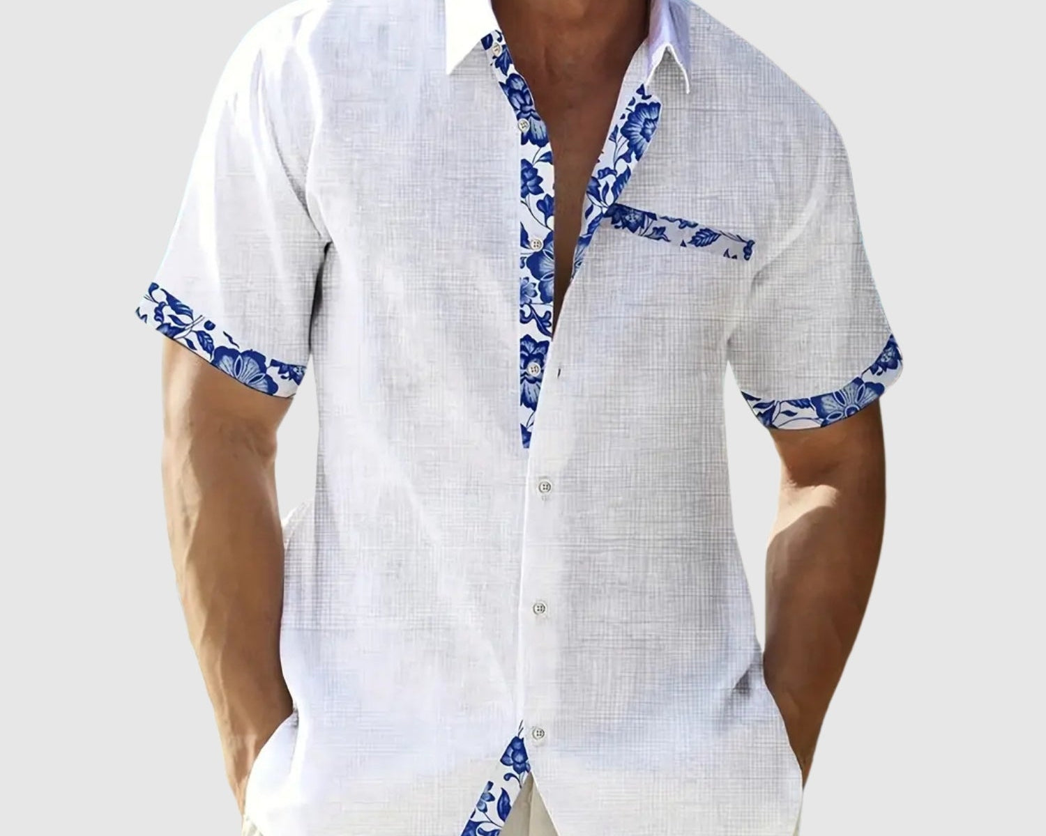 Libuše – Košile s krátkým rukávem a detailními kontrastními