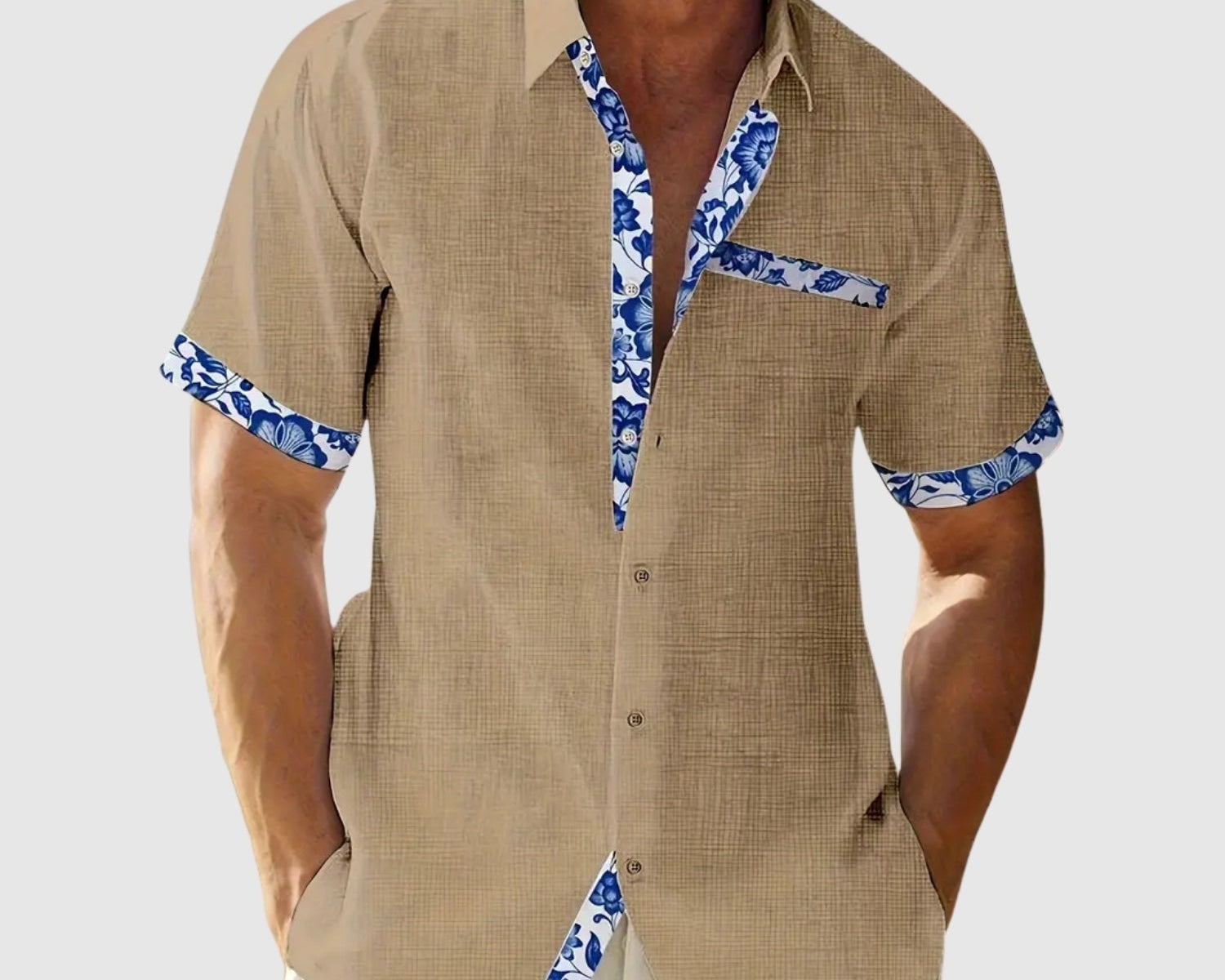 Libuše – Košile s krátkým rukávem a detailními kontrastními