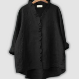 Lněná Hnědá Blůza Klid