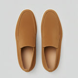 Pánské semišové loafery – Slip-On Chukka Styl, Plná Patka – Hnědé