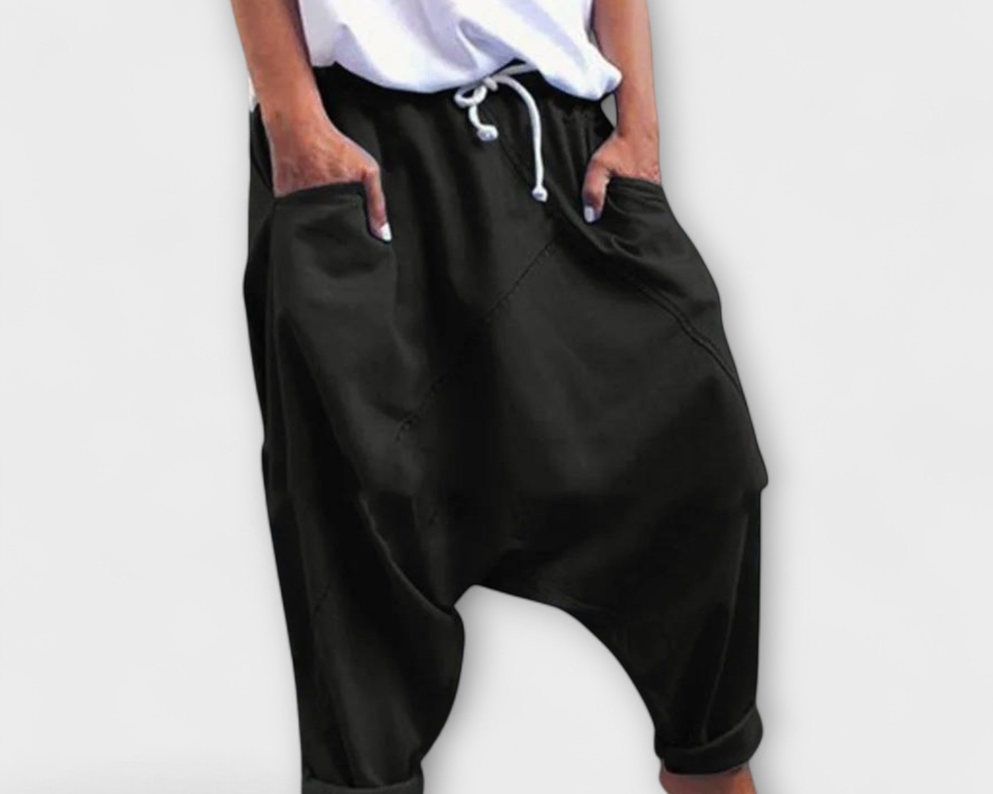 Hara - Volné haremové kalhoty se šňůrkou