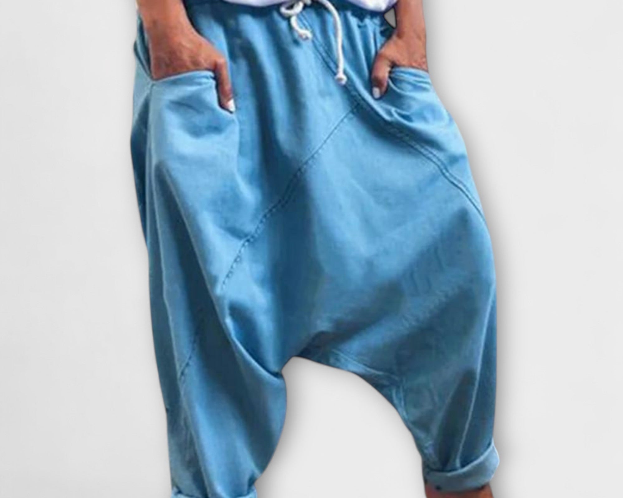 Hara - Volné haremové kalhoty se šňůrkou