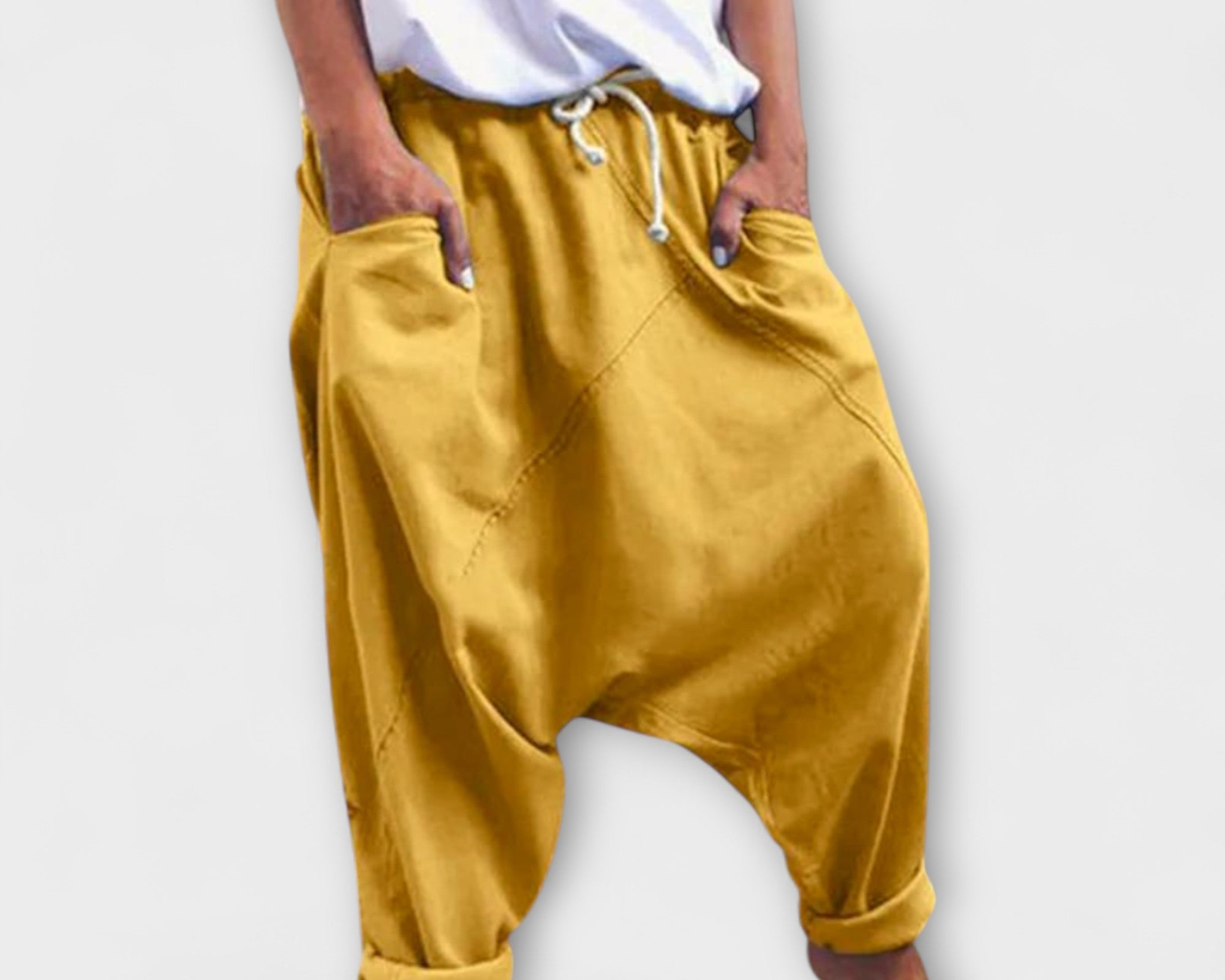 Hara - Volné haremové kalhoty se šňůrkou