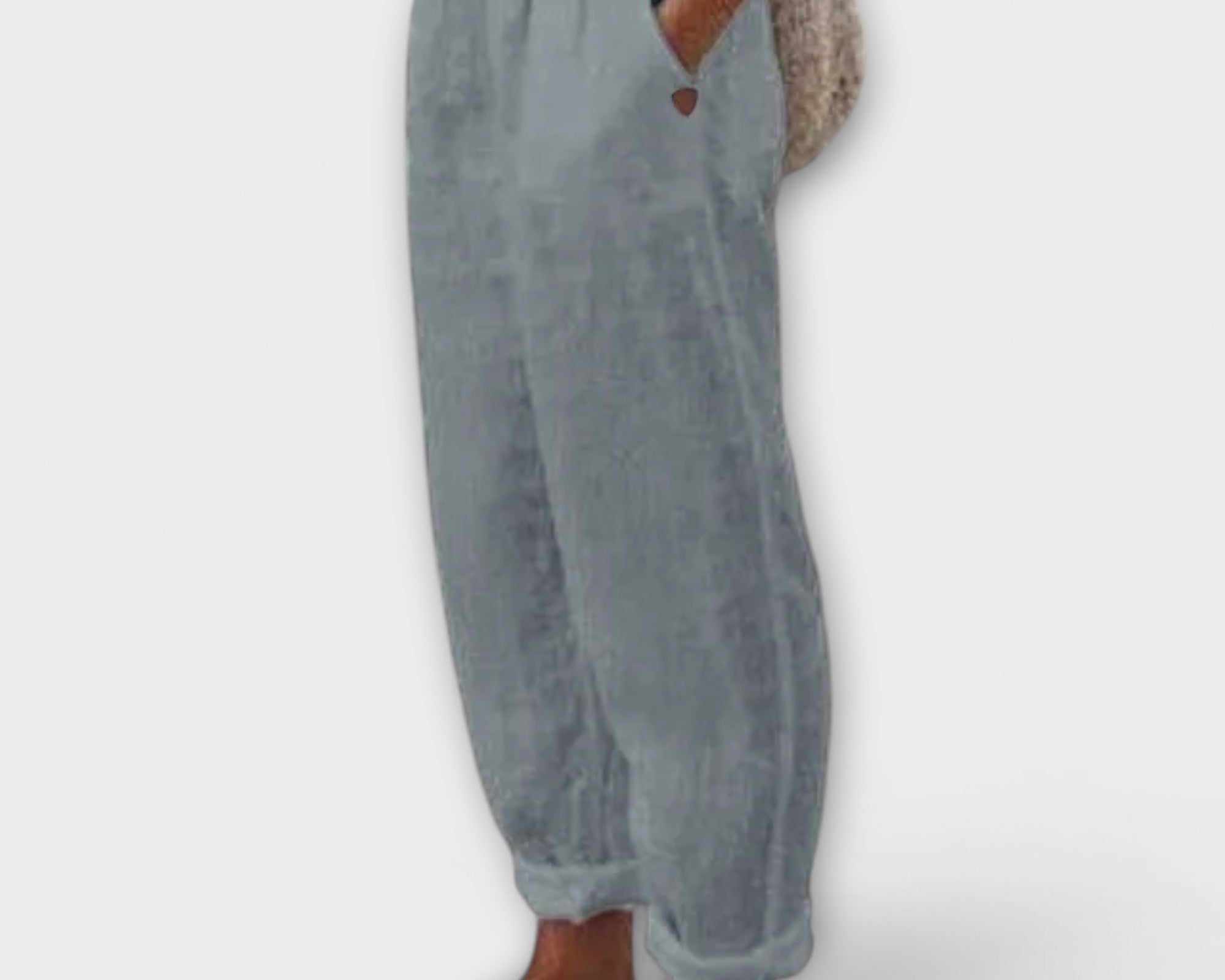 Clara - Kalhoty s měkkým pasem a bočními kapsami