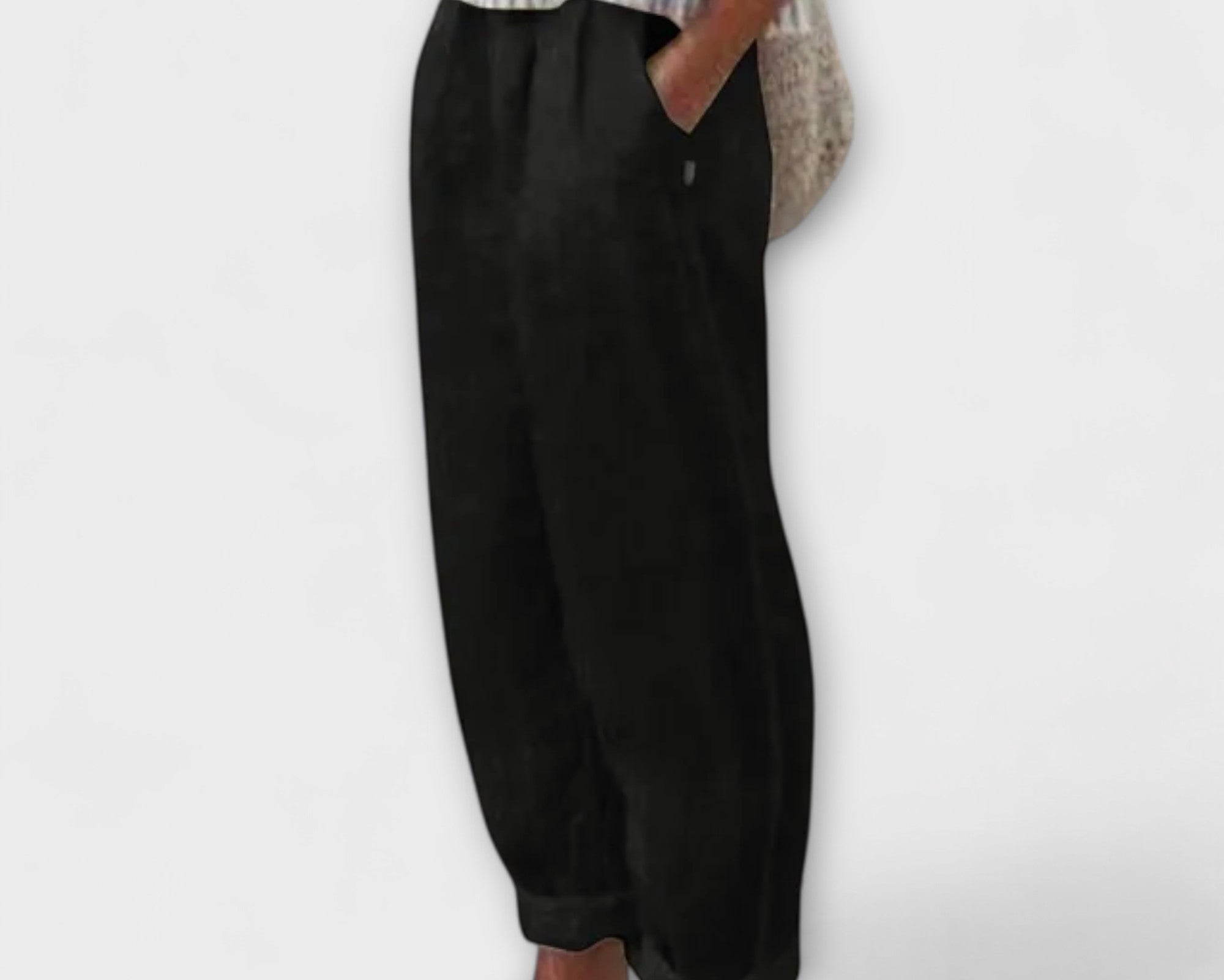 Clara - Kalhoty s měkkým pasem a bočními kapsami