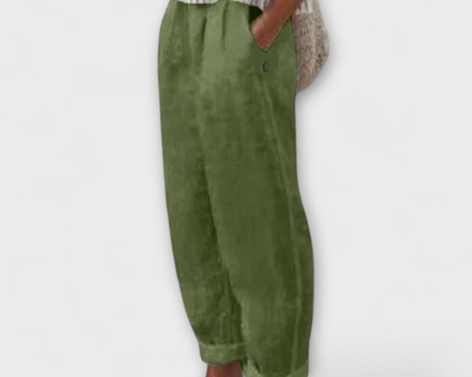 Clara - Kalhoty s měkkým pasem a bočními kapsami