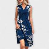 Lina - Letní šaty s překládaným výstřihem