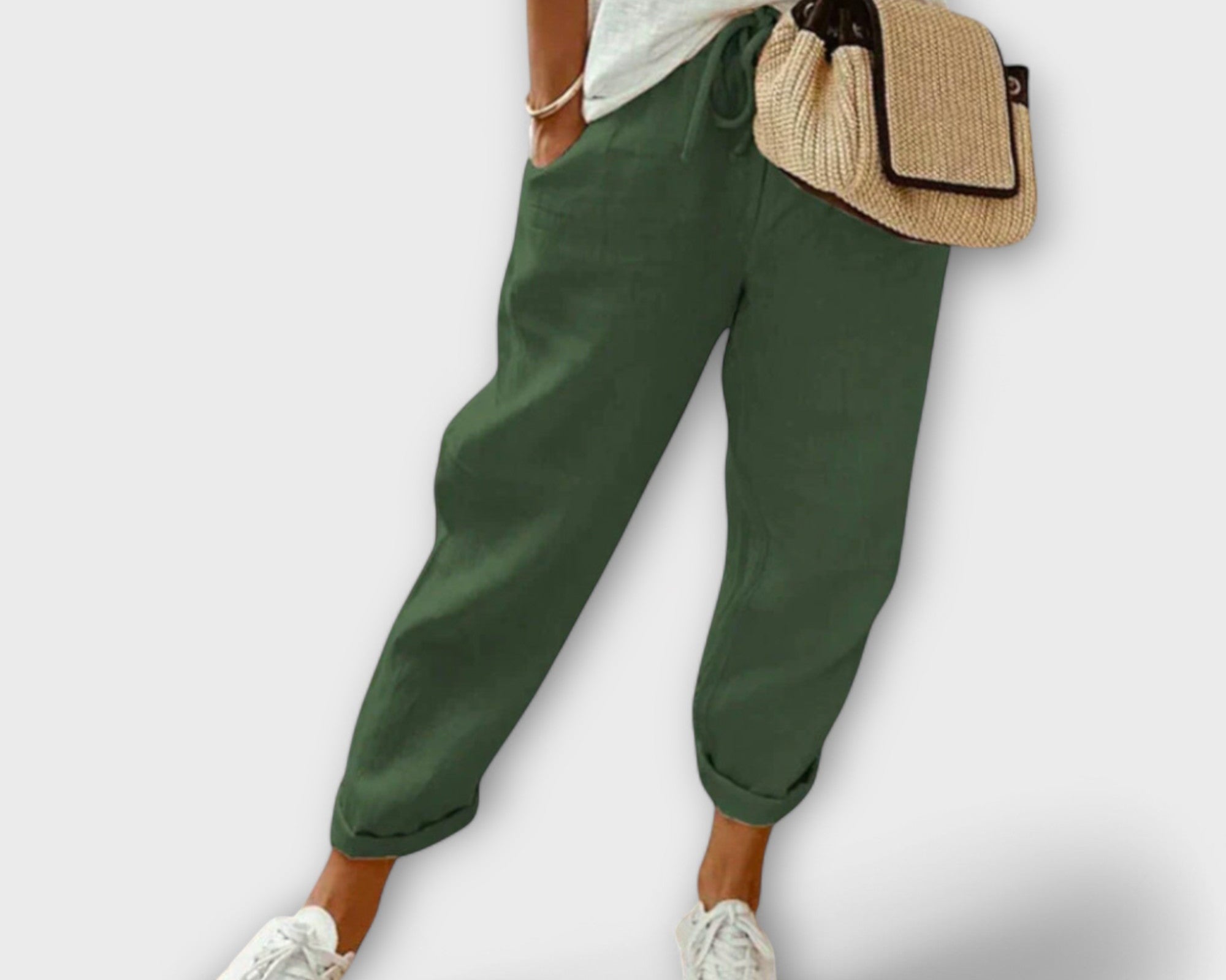 Bibi - Módní a pohodlné lněné kalhoty