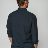 Esenciální Lněná Košile - Námořnická Modrá