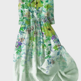 Šaty do zahrady v akvarelovém designu