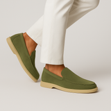 Pohodlné penské loafers – Olivově zelené