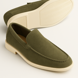 Pohodlné penské loafers – Olivově zelené