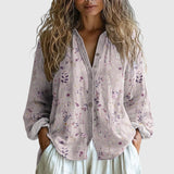 Ambre - Vintage Košile s Tiskem Listů