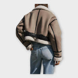 Kožená zadek s podšívkou a paskem 