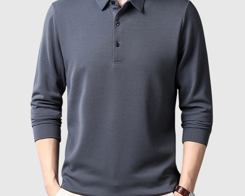 Libuše- Elegantní pénská polo košile s dlouhým rukávem