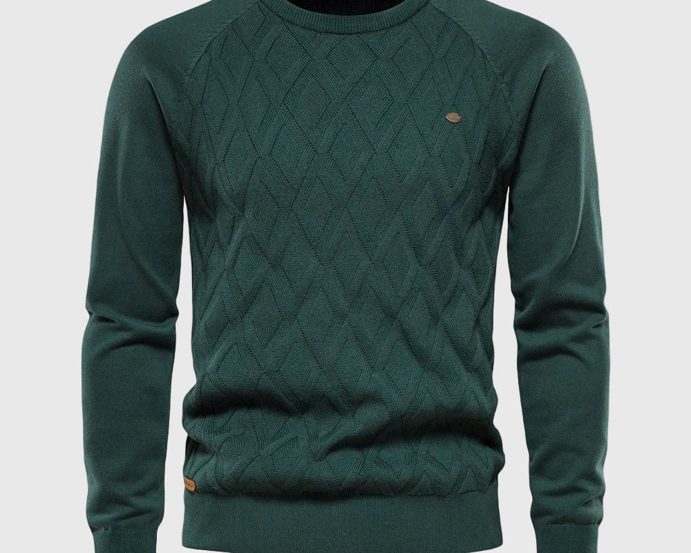 Huberd | Pánský svetr s kostkovaným vzorem