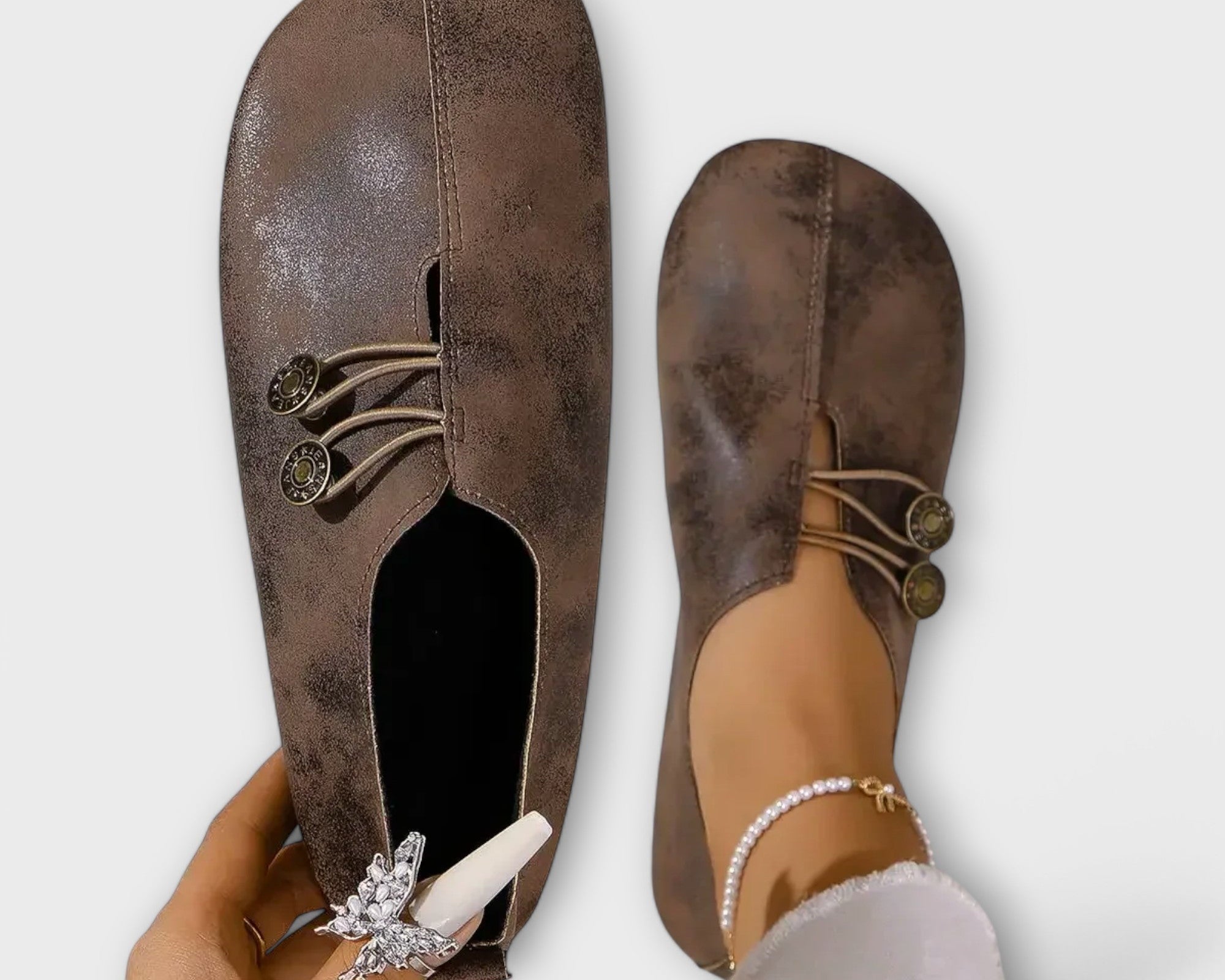 Milena - Semišové Mokasíny