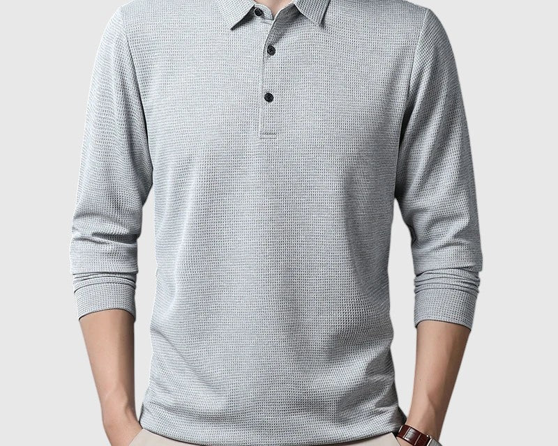 Libuše- Elegantní pénská polo košile s dlouhým rukávem