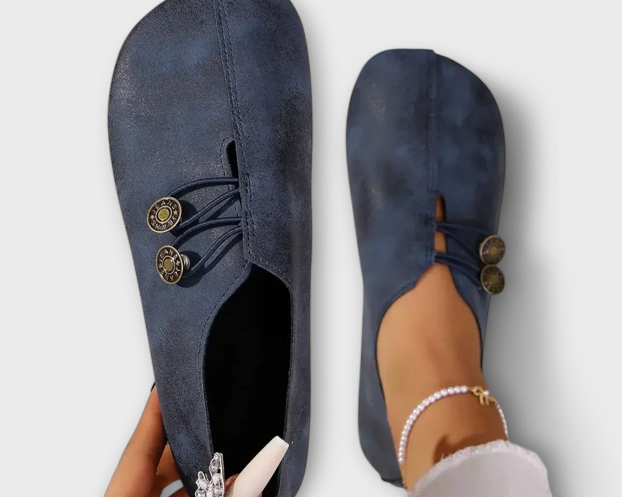 Milena - Semišové Mokasíny