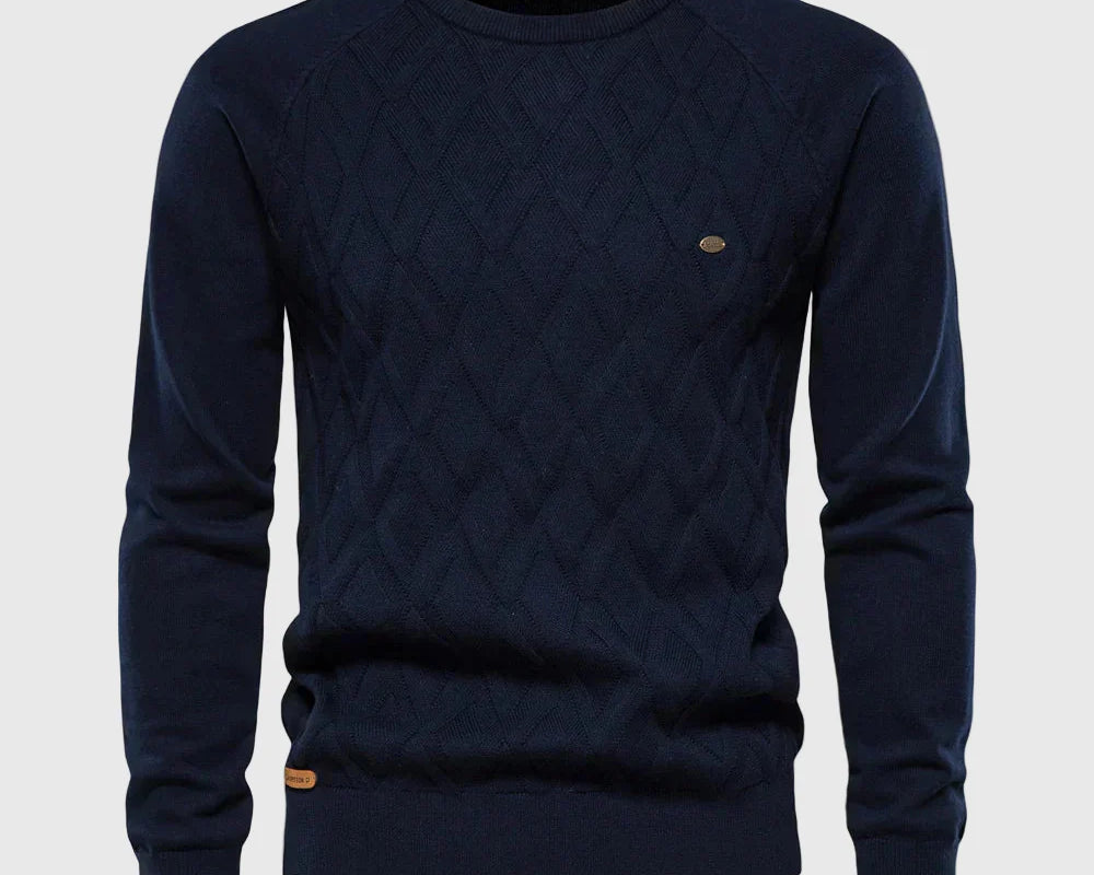 Huberd | Pánský svetr s kostkovaným vzorem