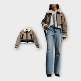 Kožená zadek s podšívkou a paskem 