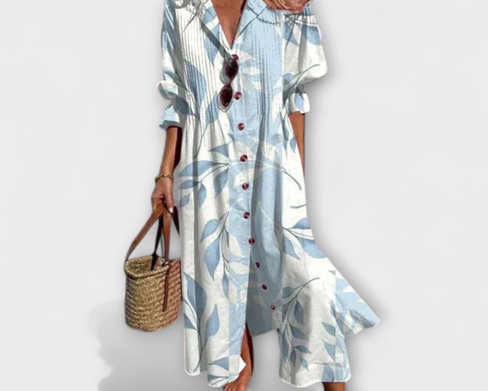 Lila - Lichotivní maxikabát s pokrytím břicha