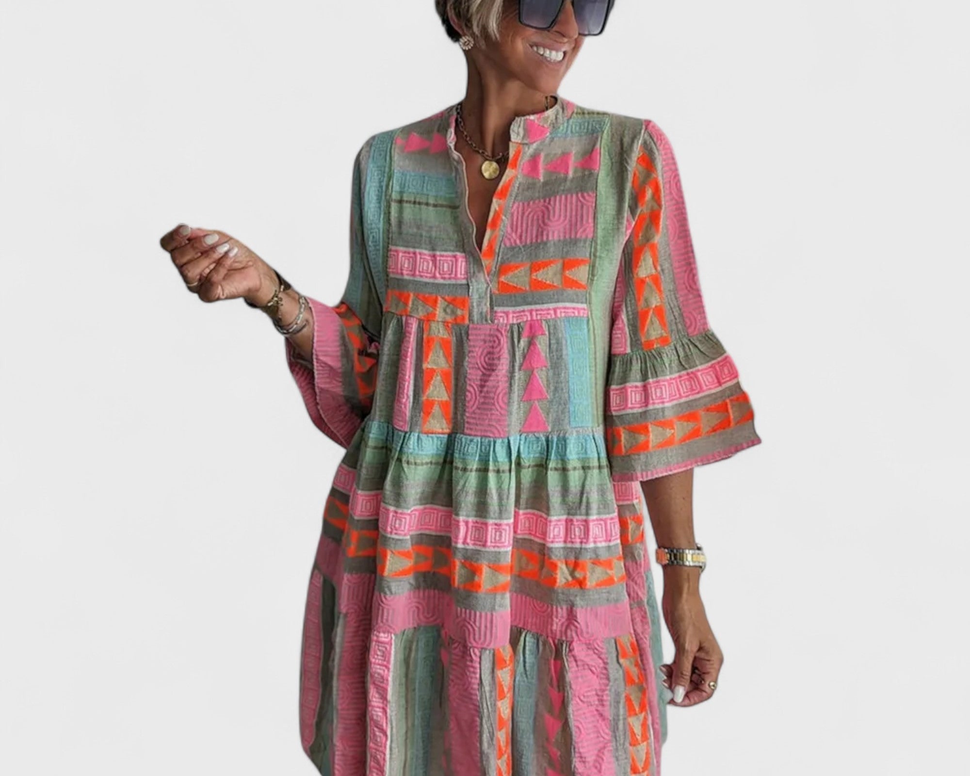 Alena - Květinové Boho Šaty