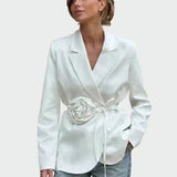 PERLA-Elegantní kabát v černé barvě