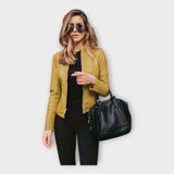 Kožená Bunda s Moderním Střihem 