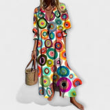 Lila - Lichotivní maxikabát s pokrytím břicha