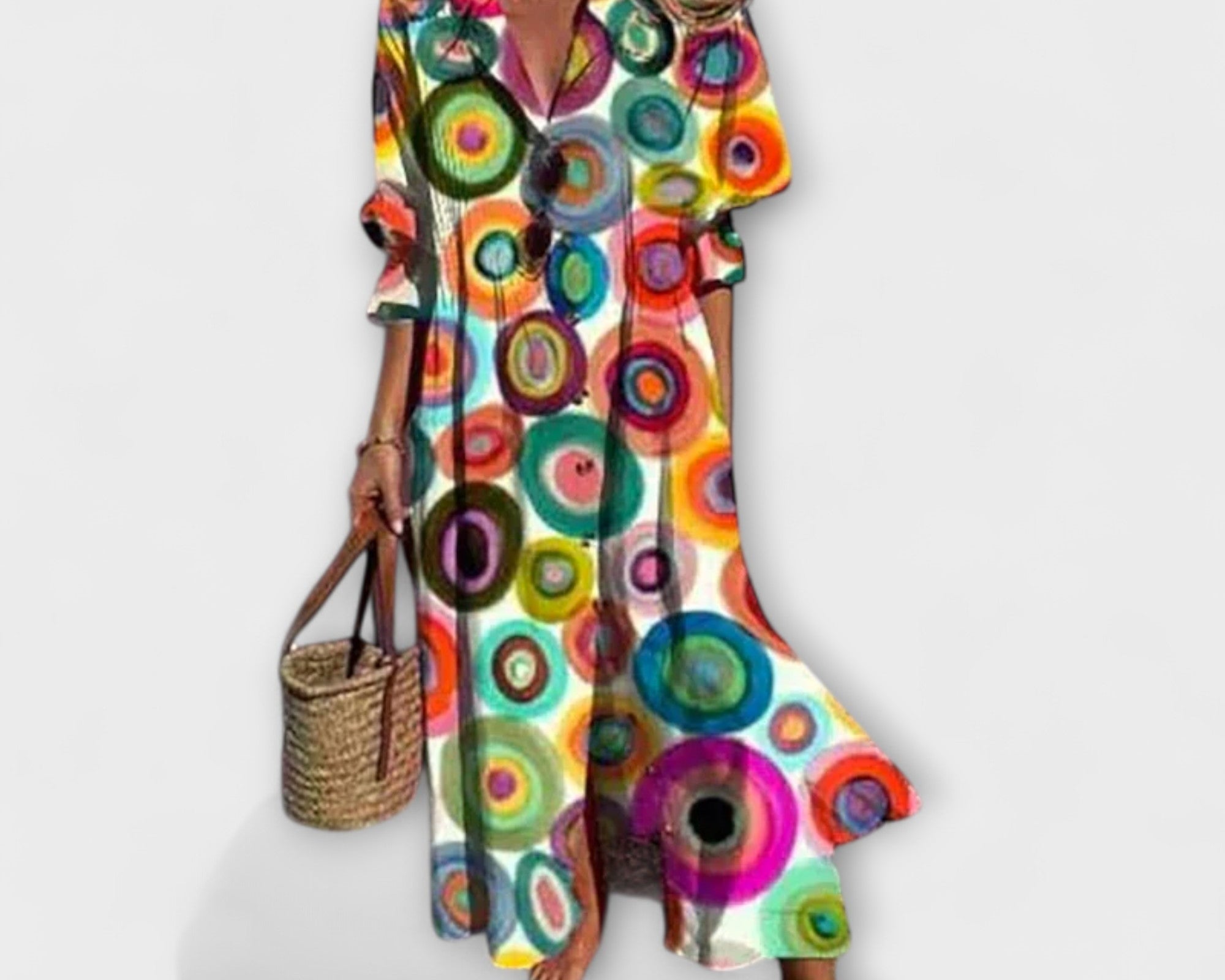 Lila - Lichotivní maxikabát s pokrytím břicha