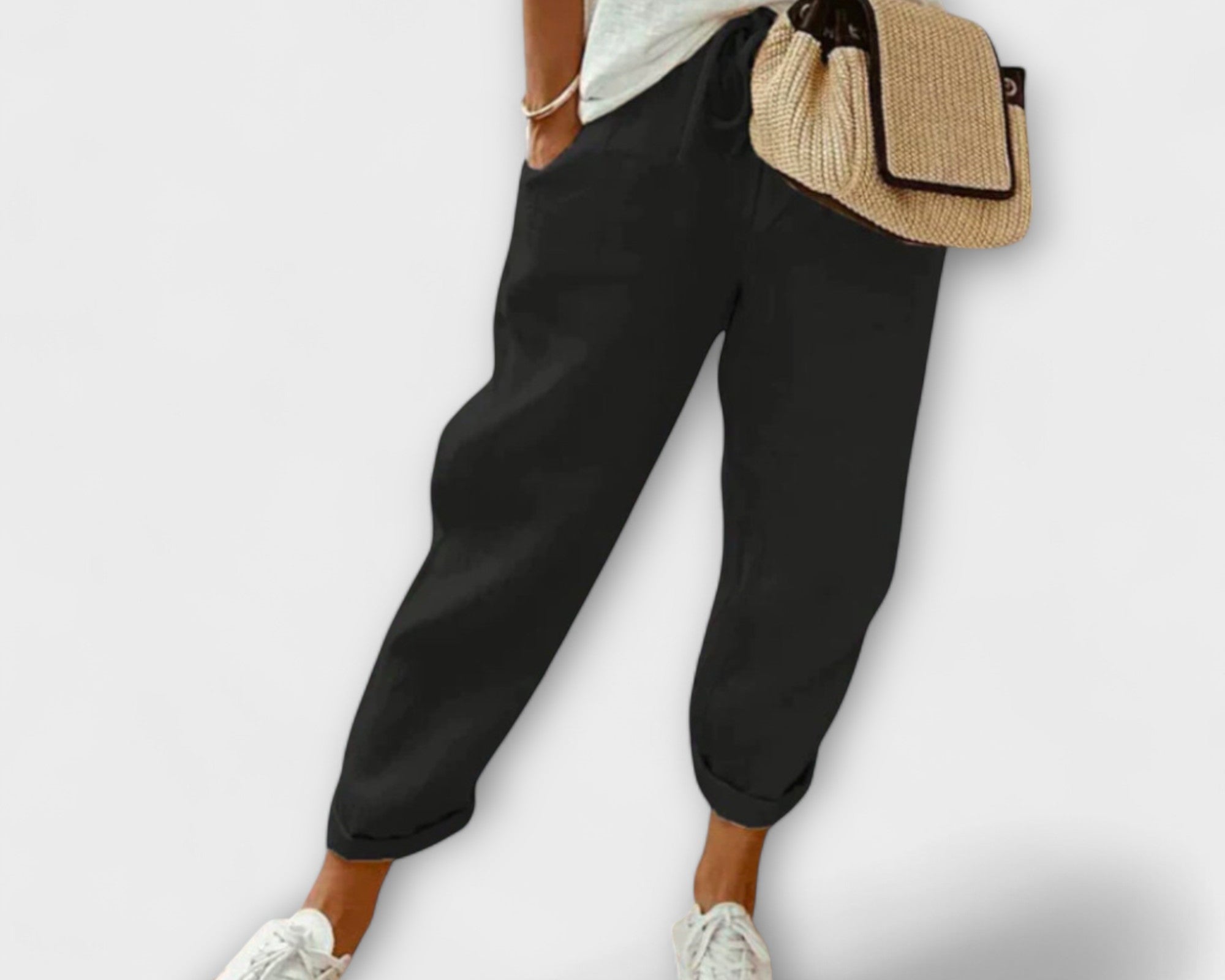 Bibi - Módní a pohodlné lněné kalhoty