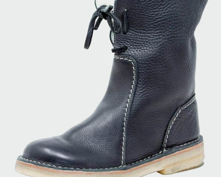 Voděodolné kožené boty s vlněnou podšívkou