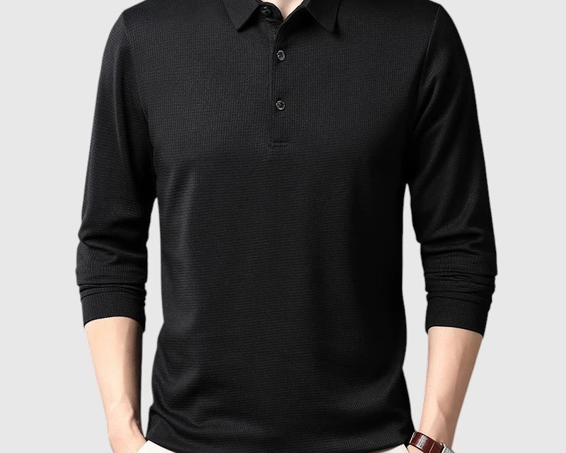 Libuše- Elegantní pénská polo košile s dlouhým rukávem