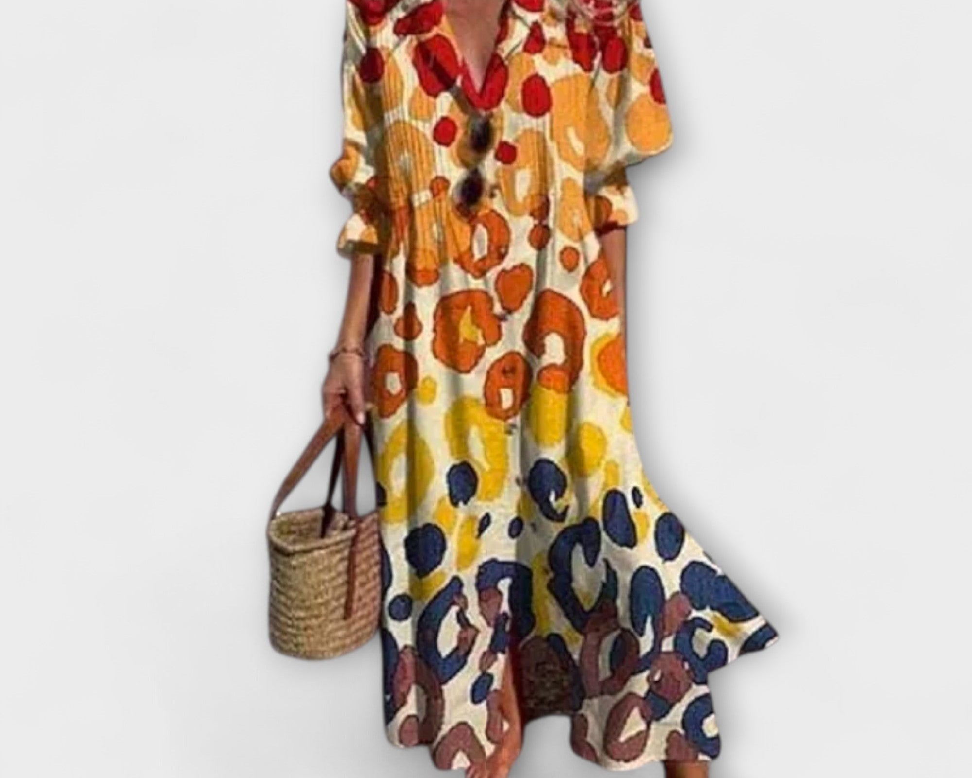 Lila - Lichotivní maxikabát s pokrytím břicha