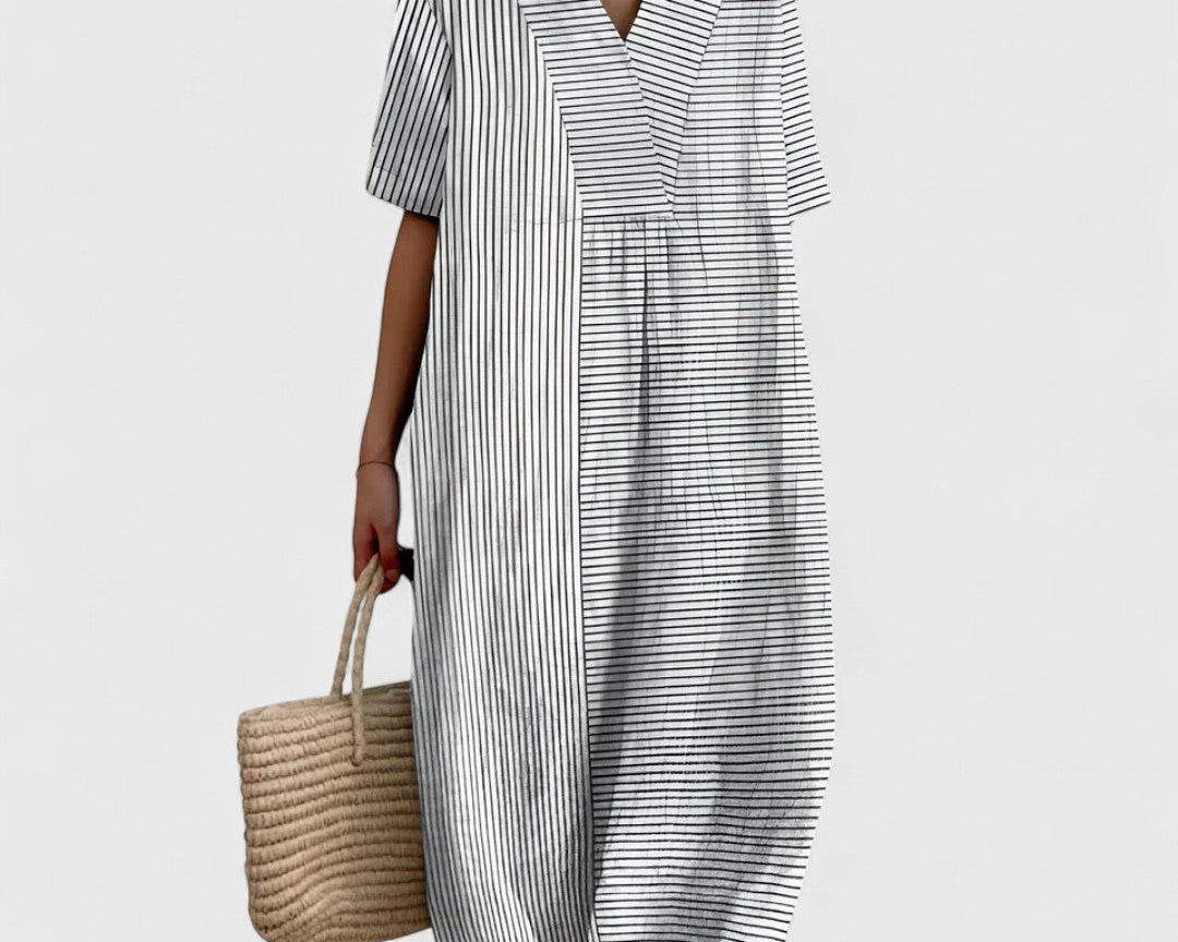 Alida - Vzorované Letní Šaty