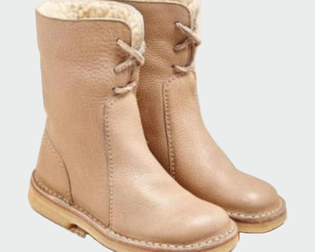 Voděodolné kožené boty s vlněnou podšívkou