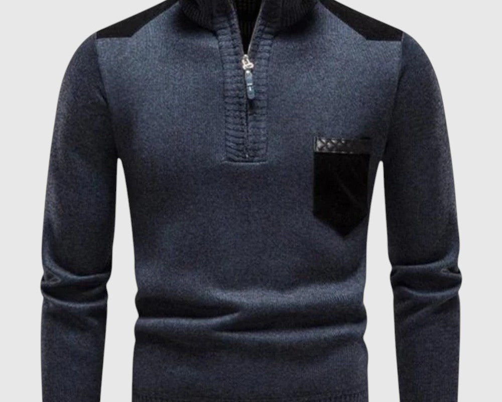 Perla - Světr z vlny se zipem