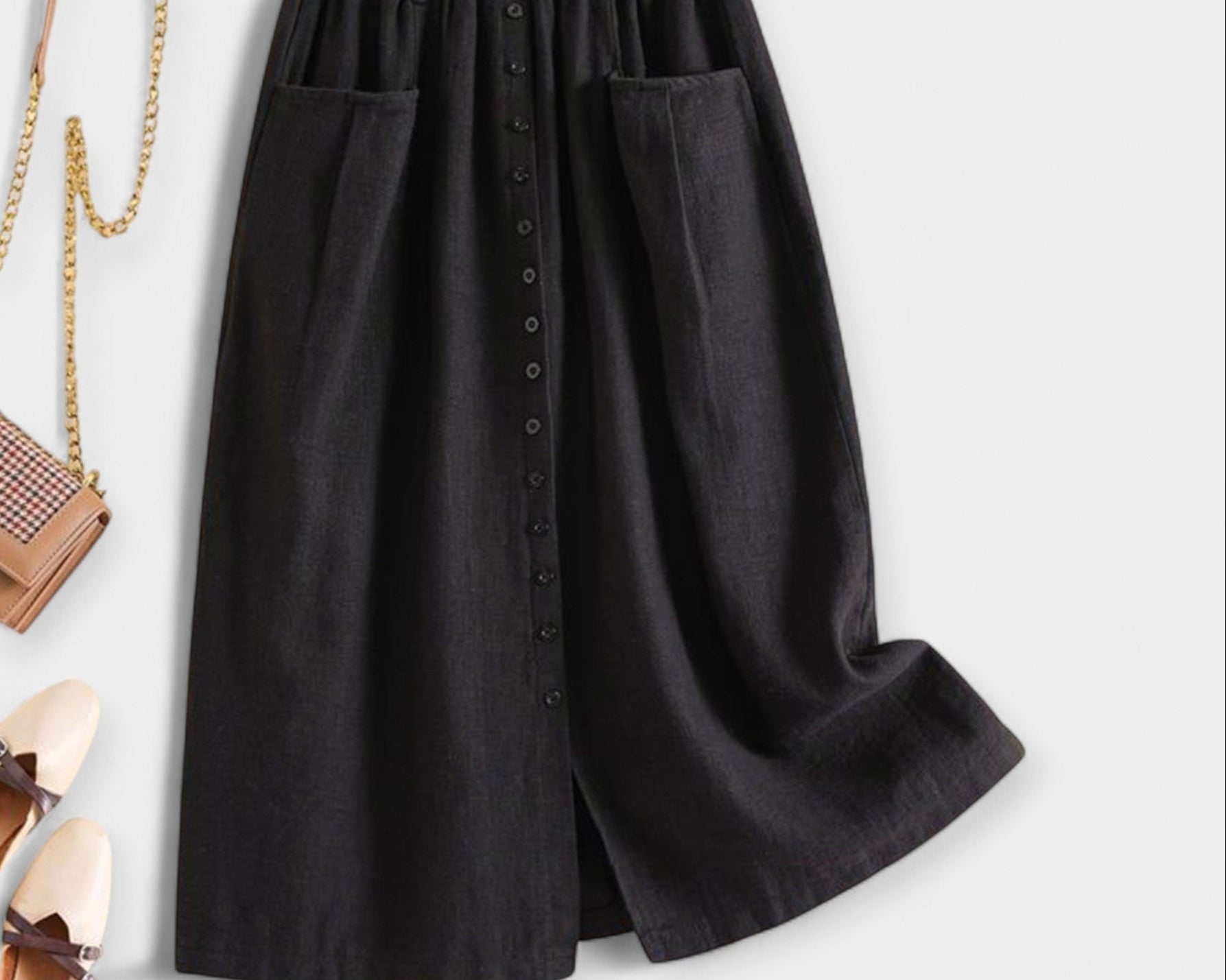 Midi sukně ve vintage stylu