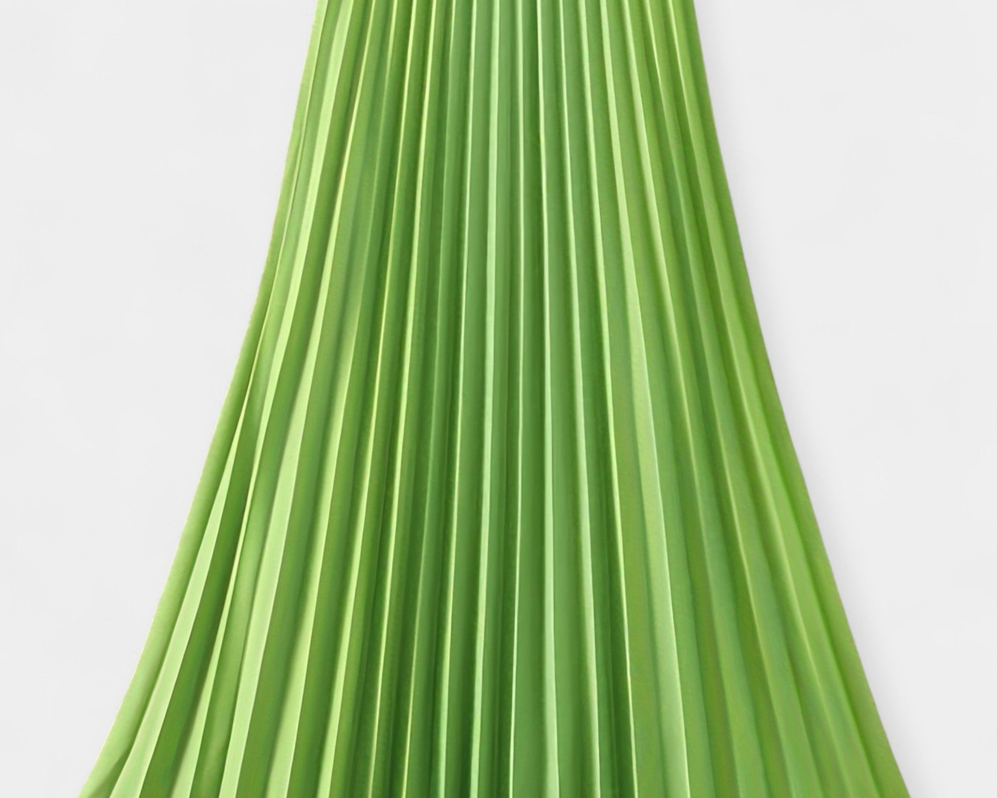 Dlouhá plisovaná saténová sukně