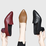 Tonette - Měkké veganské kožené vyšívané lodičky