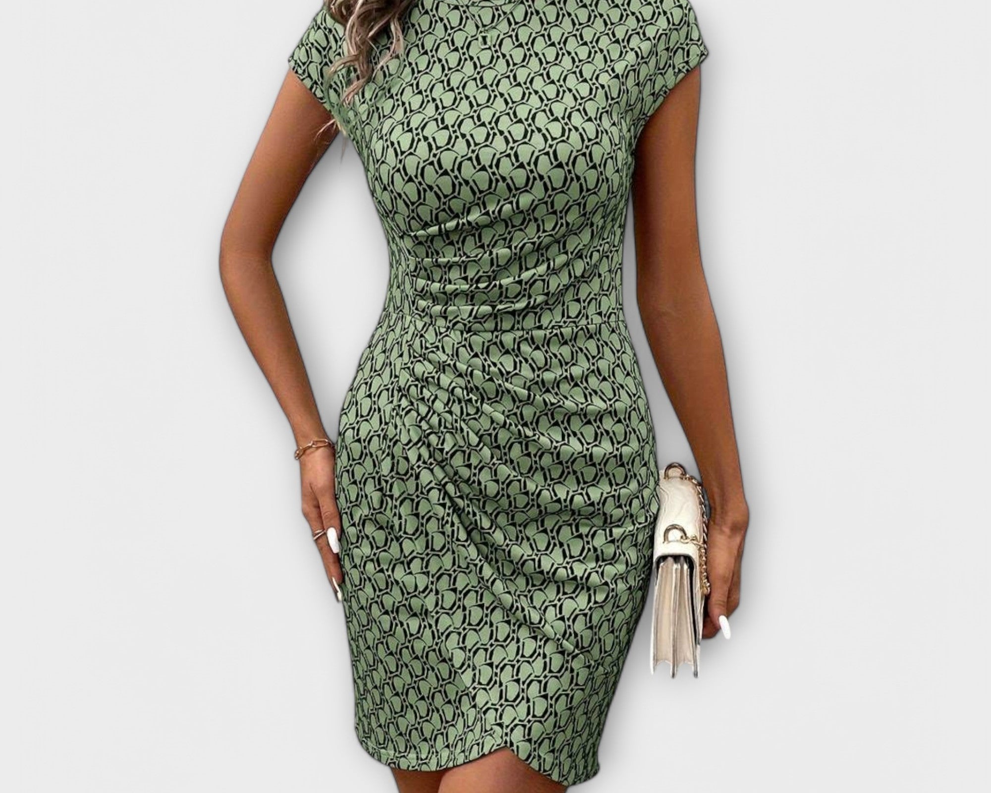 Emma - Krátké tulipánové šaty s celoplošným potiskem