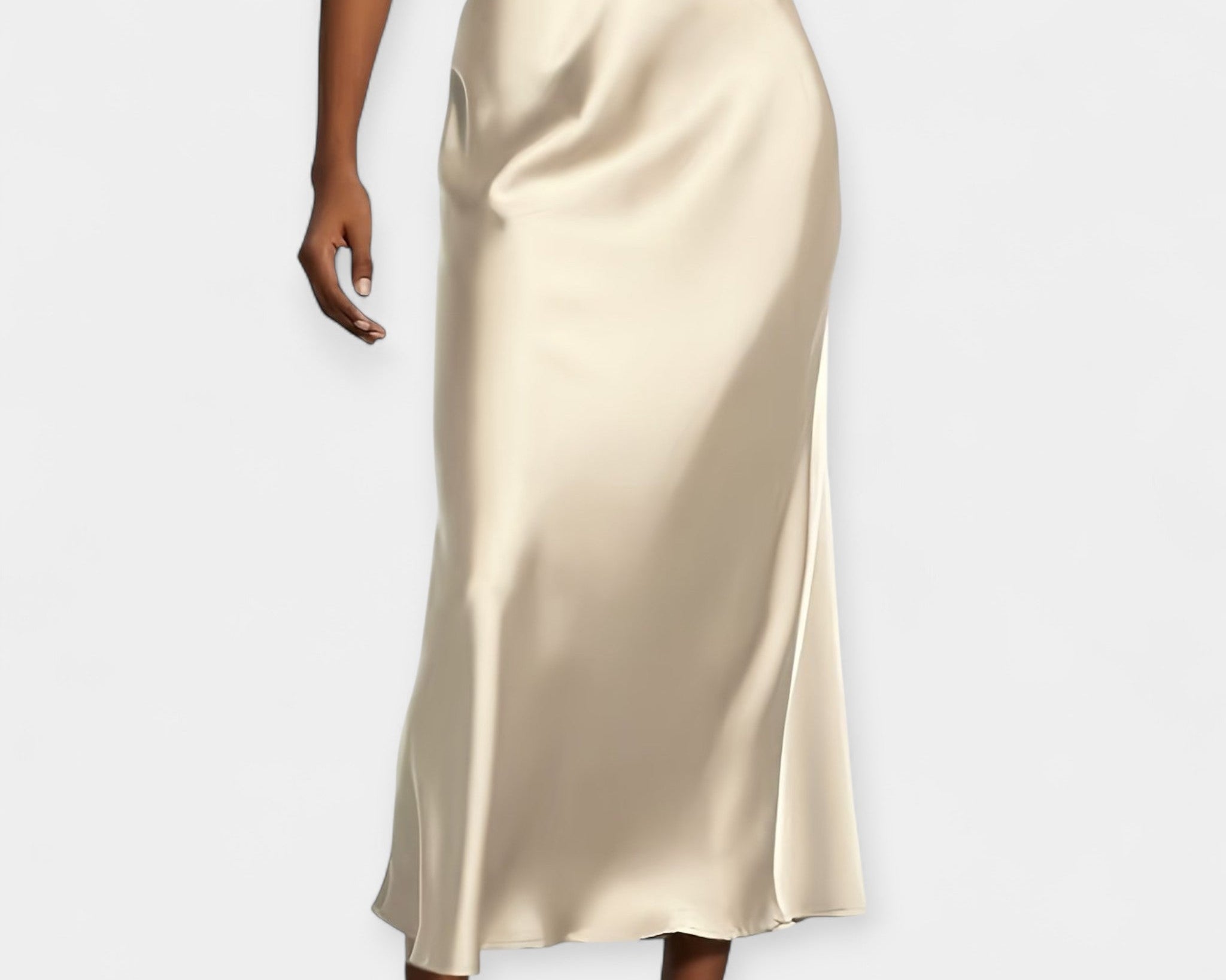 Vysoká střední midi sukně