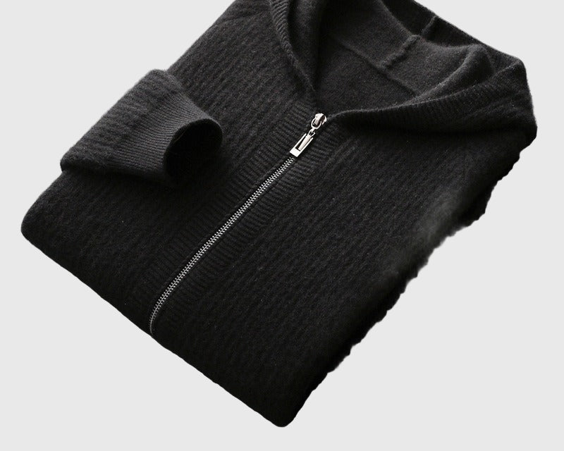 Mikina s kapucí z merino vlny