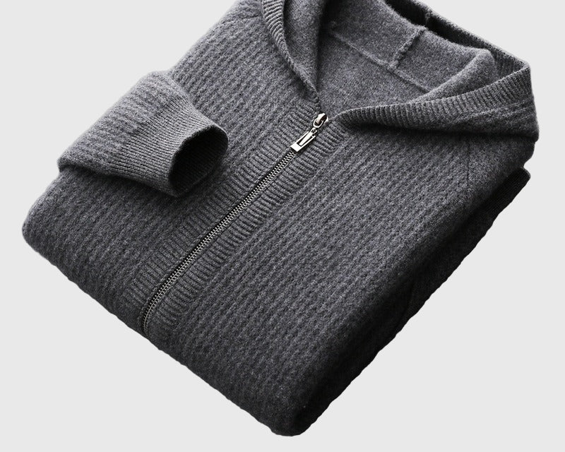 Mikina s kapucí z merino vlny