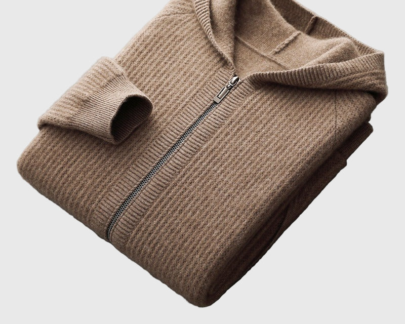 Mikina s kapucí z merino vlny